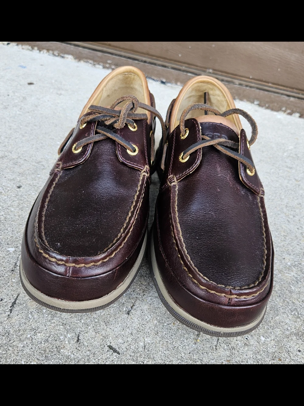 Sperry Top-Sider Gold Cup Gold Boat ASV Brown Leather Boat Shoes US 9 M 0579052